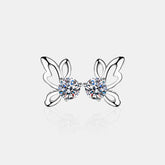 1 Carat Moissanite Butterfly Shape Earrings